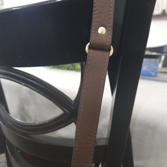 R.Riveter Hobby Signature Navy Canvas + Brown Leather Bottom with Brass Feet Han - Picture 6 of 12